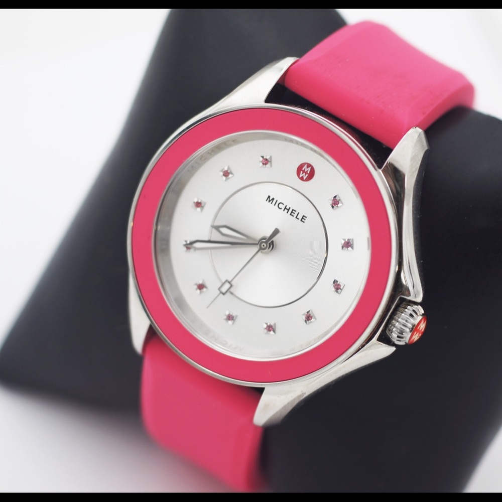 MICHELE Cape Pink Stainless Steel Quartz Watch - Picture 4 of 4